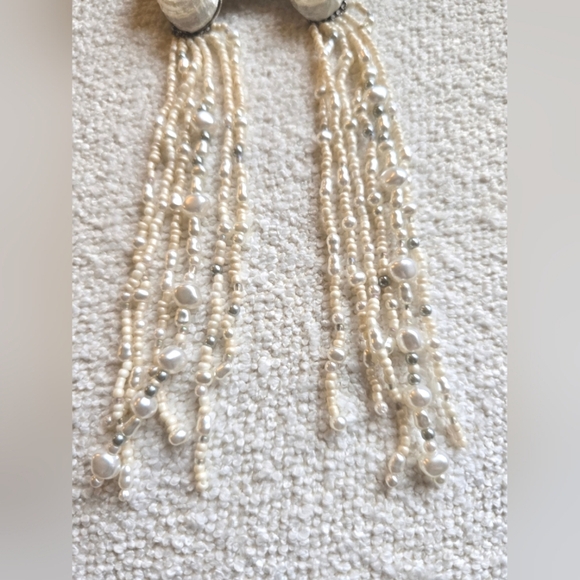 Free People, Ocean Eyes Dangles, Ivory - NEW!! - Picture 7 of 9